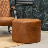 Bronx71® Eco-leren poef Kyla cognac
