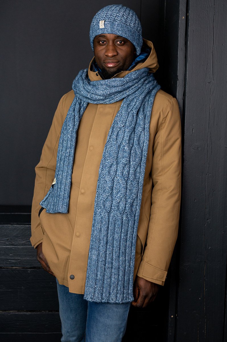Sjaal Ijsland - Jeans blauw