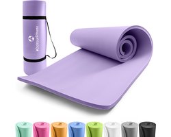#DoYourFitness dikke fitness mat - »Yamuna« - non-slip, huidvriendelijk, slijtvast - 183 x 61 x 1,5 cm - violett