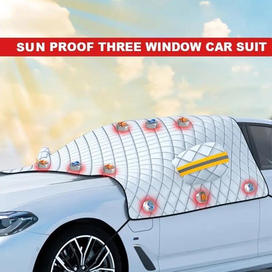 Bovista Couverture Antigel Voiture - Couverture Antigel Voiture - Couverture Couvre pare-brise -Brise Antigel - Couverture Pare-Brise-Couverture Anti-Glace - Couverture Neige - Protection solaire - Pare-Soleil - Extra Groot