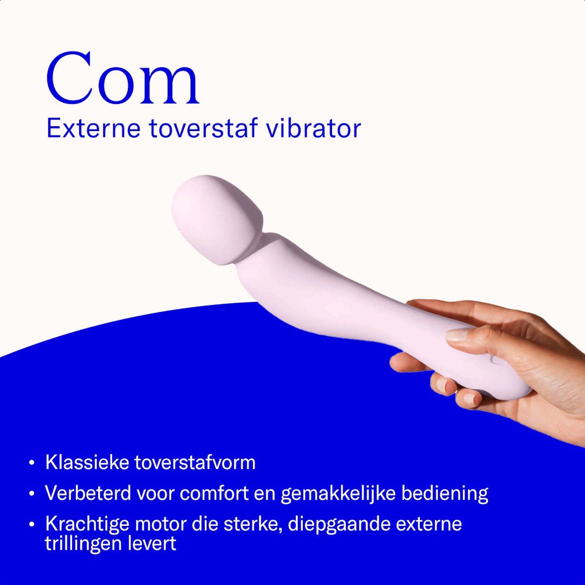 Dame Products - Com Wand Massager Roze - Wand Vibrator - Clitoris Vibrator - Krachtige Vibrator voor Vrouwen