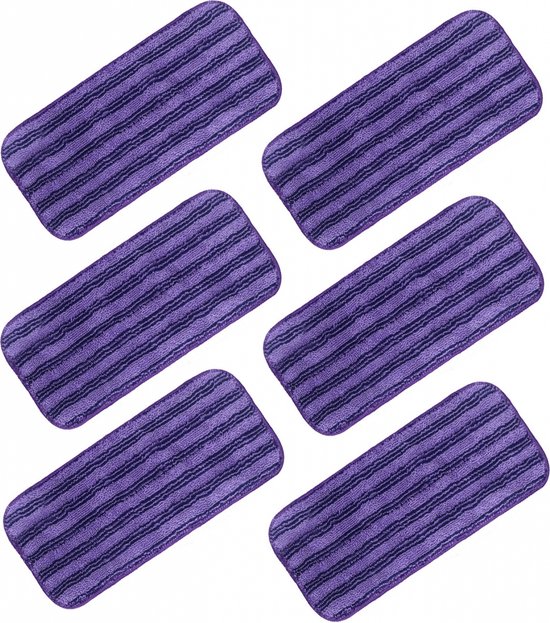 Foto: Vervangingsdoek microvezeldoek voor swiffer wetjet 6 stuks herbruikbaar navulling compatible swiffer wetjet mop cover reinigingspad uitwasbaar herbruikbaar voor hardhout laminaat tegels