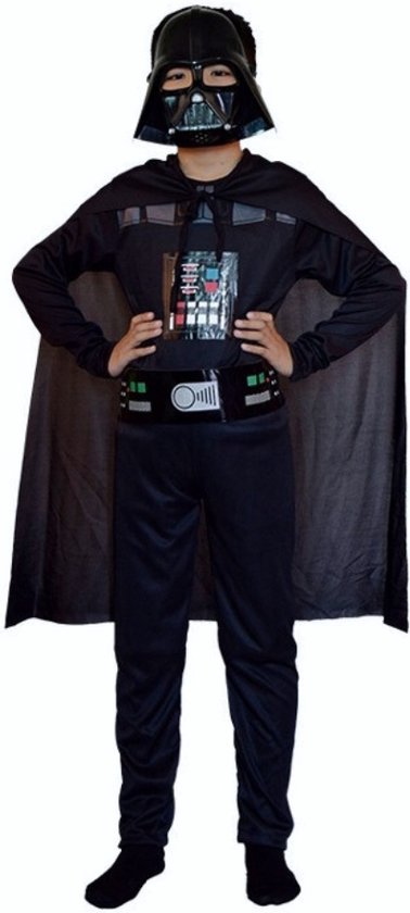 Joya Kids® Galactische Vader Schurk Verkleedset | Halloween Verkleed Kostuum | Sience Fiction Darth verkleedset | Verkleedkleding Jongen en Meisje | Maat L