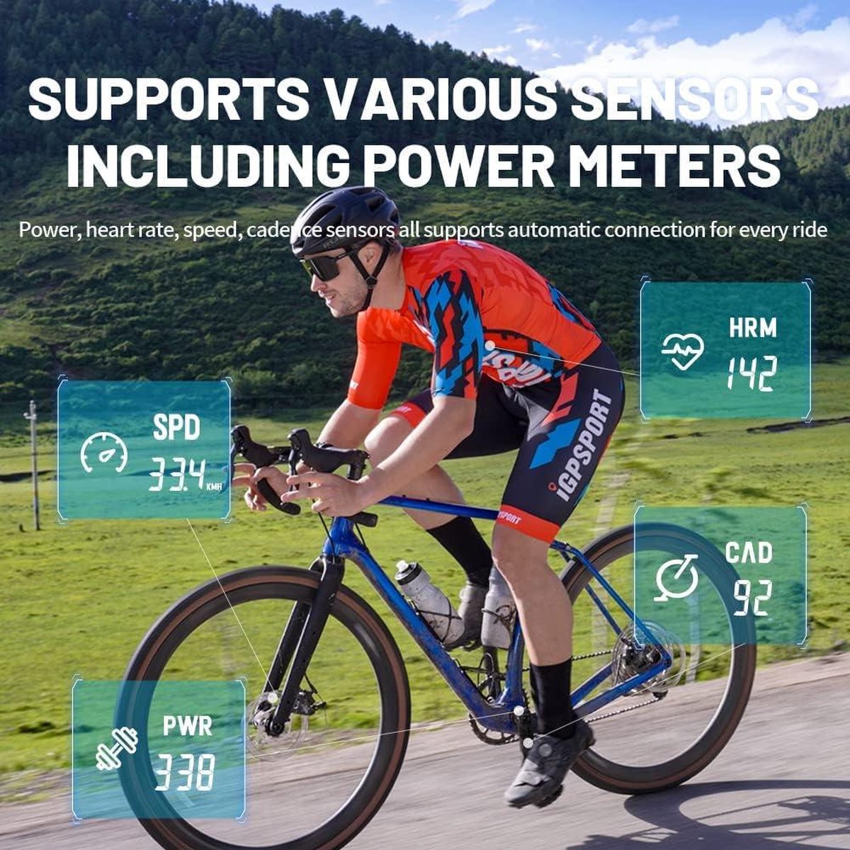 iGPSPORT BSC100S - Fietscomputer - Inclusief standaard stuurmontage