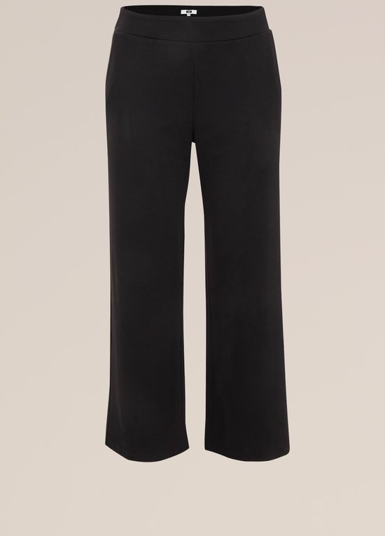 WE Fashion Dames Slim fit broek met structuur - Curve