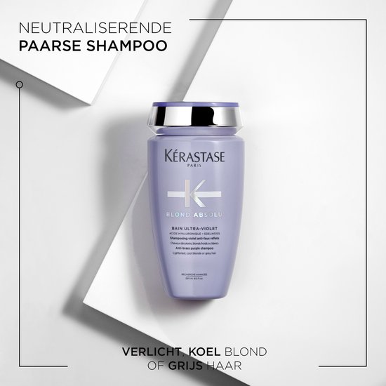 Kérastase Blond Absolu Duo + Cadeau - Neutraliserende Zilvershampoo 250ml & Conditioner 250ml + Glaze Drops 15ml Cadeau – Ontkleurd en gehighlight blond haar