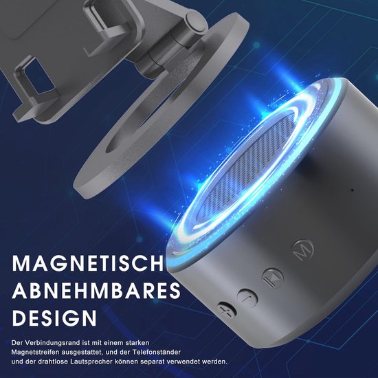 Bluetooth-luidspreker met Telefoonstandaard - Cadeaus voor Mannen en Kerstmis - Grappige Muziekbox en Gadgets voor Hem van Gadgy — afbeelding 2