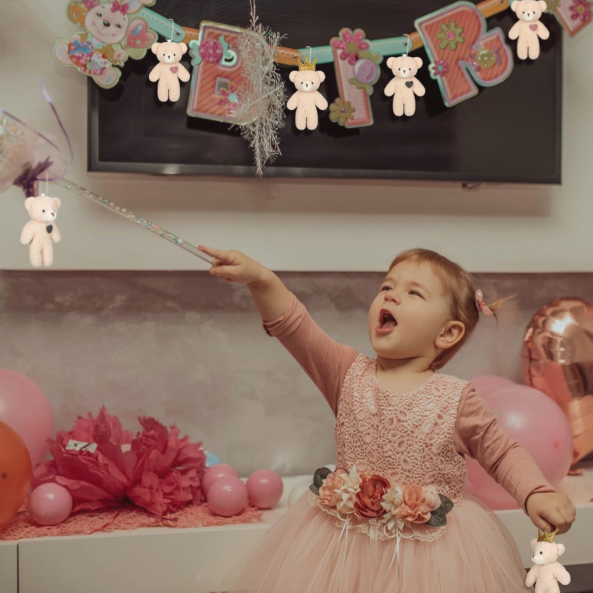 TOYMIS 8 Sets Mini Pluchen Beren in Doos, Handgemaakt Zorgenbeertjes