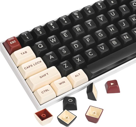 FANGCHENG Keycaps 104 Stks Sleutels PBT-toetsen Roze Wit Blauw Dik Standaard Mechanisch Toetsenbord Rubber Keycaps Color White