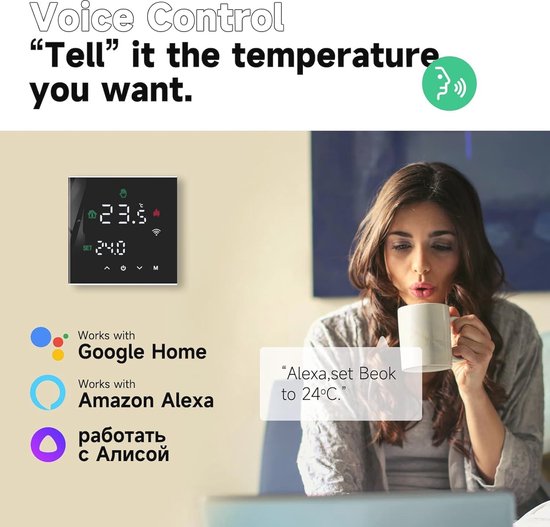 Programmeerde WiFi Thermostaat met LCD Touch Screen voor Vloerverwarming van Decdeal — afbeelding 4