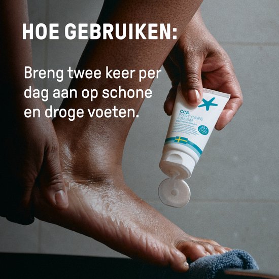 CCS Voetcrème 175 ml - Voetencreme voor droge tot zeer droge voeten, Eeltcreme als Voetverzorging en als alternatief voor Eelt Verwijderaar, Voetencreme met Ureum en verfrissende eucalyptusolie, tegen droogheid en stinkvoeten, Klinisch Bewezen