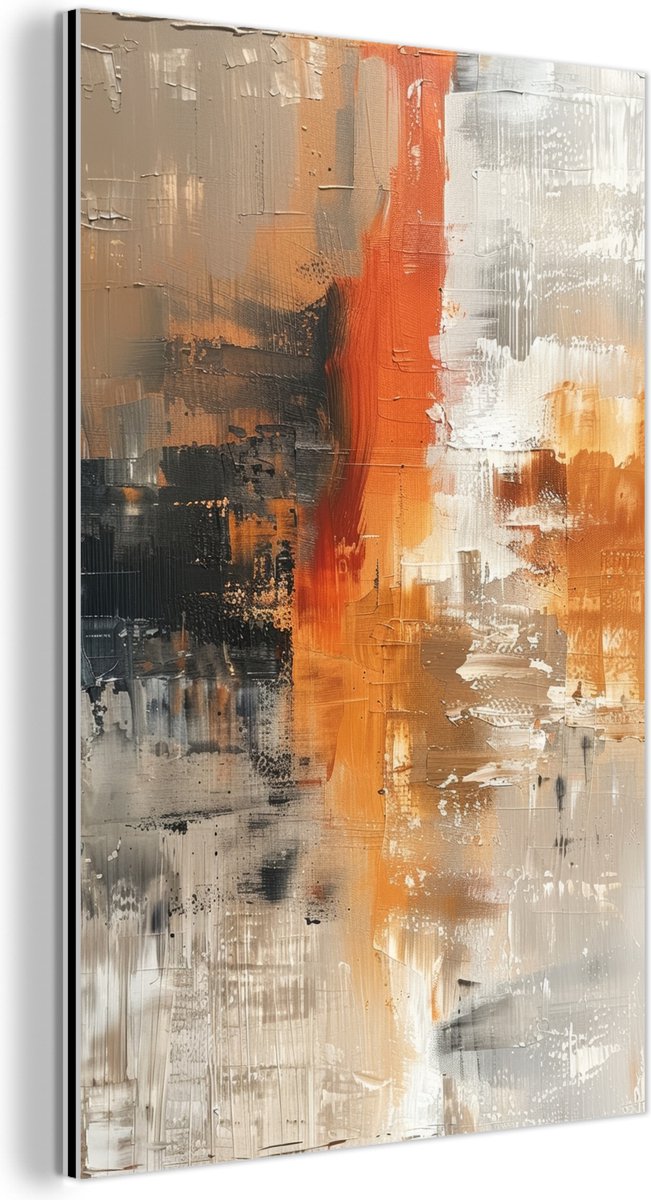 Aluminium schilderij 80x120 cm - Wanddecoratie metaal - Verf - Patroon - Modern - Kunst - 
