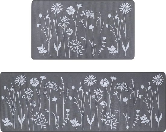 Keukenmat, Antislip, Wasbaar, Loper, L-vormig, Absorberend, Snel Drogend, Diatomeeënaarde, Gang, Bad, Deurmat, Lang Tapijt voor Badkamer, Wasruimte, Gootsteen(Color1,100 * 100cm