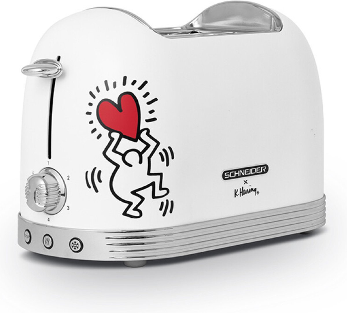 Schneider SCTO2KTECW Broodrooster, Keith Haring design