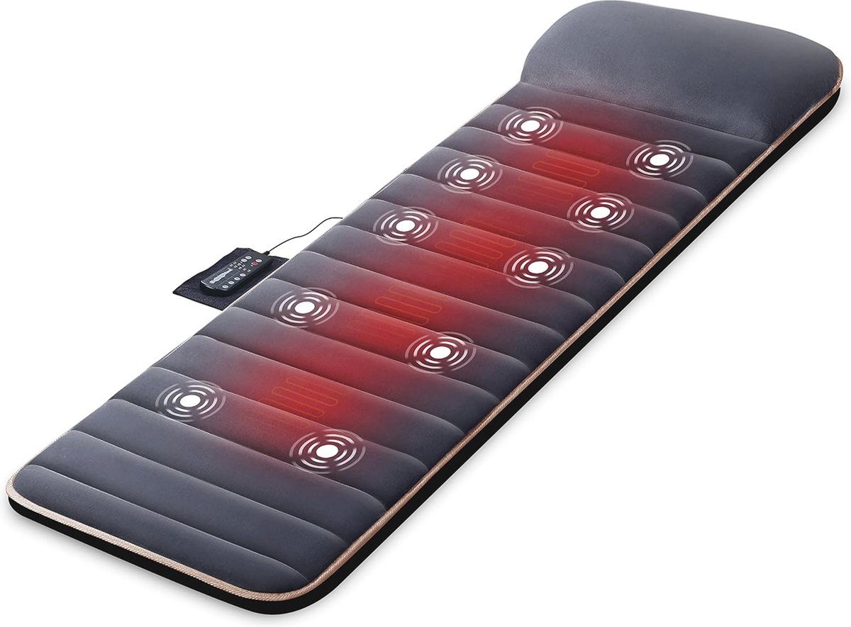 Massagemat met warmte en vibratie voor het hele lichaam - Ontspanning en verlichting van spierpijn