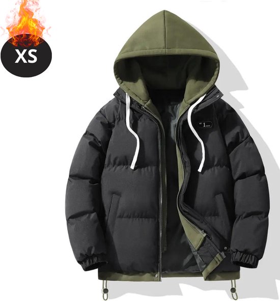 WE Fashion Jongens gewatteerde jas met capuchon