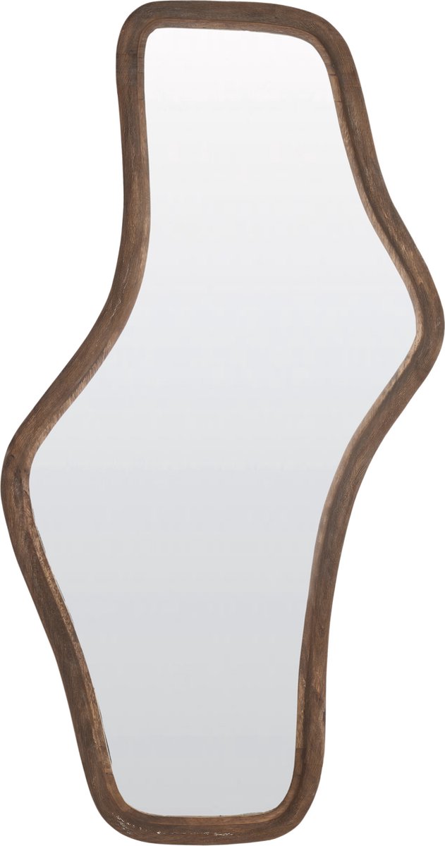 Organische Spiegel Celano - Mangohout - 121 x 62cm - Donkerbruin