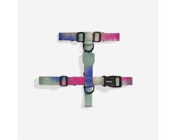 Zee.Dog H-Harnas Bliss Mintgroen&Pink&Blauw - Hondentuig - 40-67/62-107x2.5 Cm