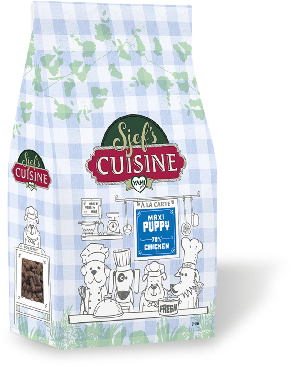 Sjef's Cuisine Puppy Maxi Kip - Hondenvoer - 3 kg > 3 Weken
