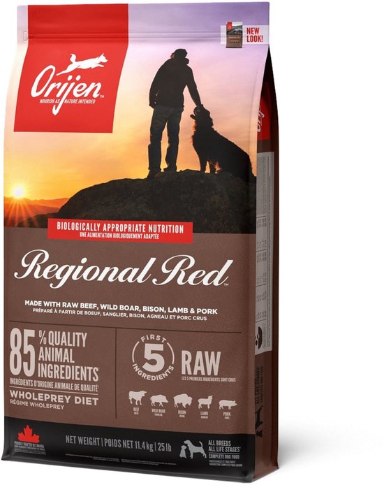 Orijen Whole Prey Regional Red Dog - Rund & Zwijn - Hondenvoer - 11.4 kg