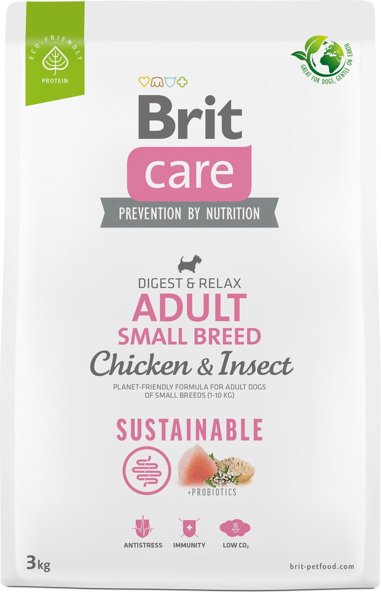 Brit Brit Care Sustainable Adult Small Breed Digest & Relax Kip - Hondenvoer - 3 kg
