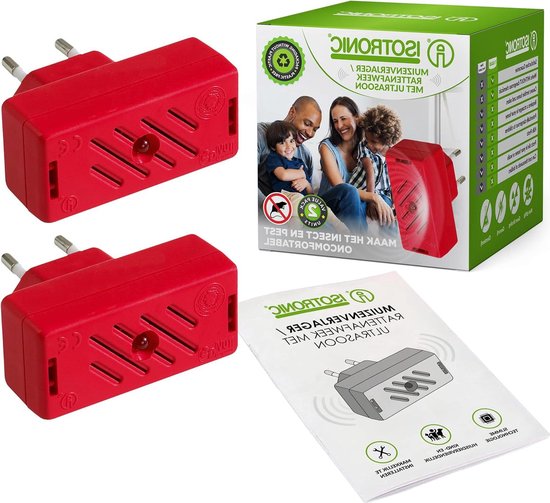 Ratten- en muizenverjager met ultrasoon geluid elektrisch – effectieve dierenverjager zonder val of gif