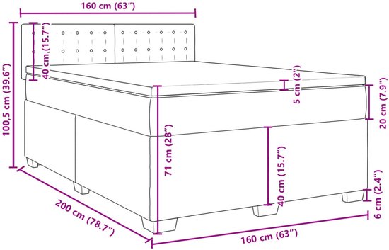 vidaXL - Sommier tapissier - avec - matelas - cuir artificiel - blanc - 160x200 - cm