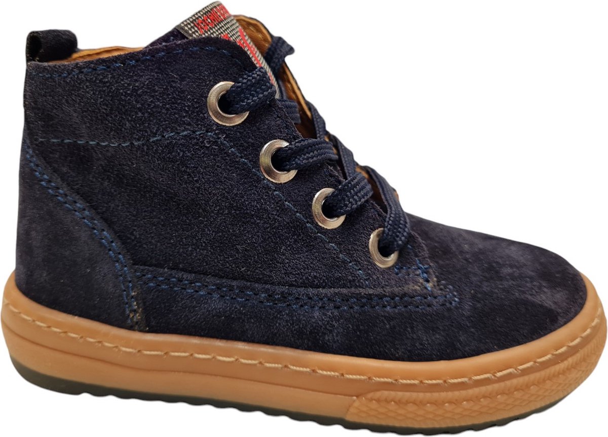 Jochie Benja 24250-720 Jongens Veterschoenen - Blauw - 24