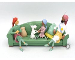 Tintin Kuifje Metalen Sofa Scène Limited Edition NIEUW