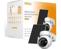 Imou Cell PT Lite Kit - Buitencamera - Bewakingscamera - 2K / 3MP resolutie - Draai- en kantelfunctie - 360° dekking - Oplaadbare accu - Inclusief zonnepaneel