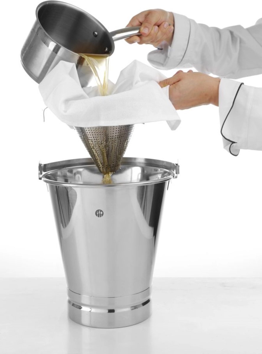 Goedkoopste HENDI Emmer met maatverdeling en verstevigde voet – 7L – roestvrij staal