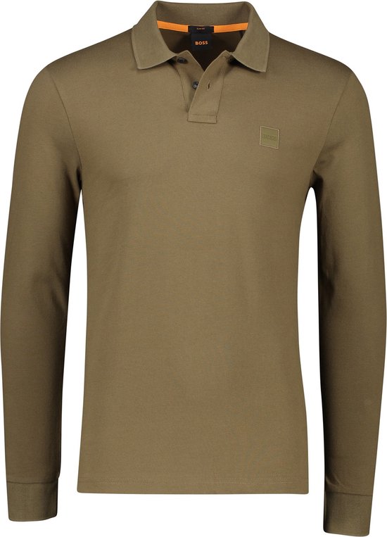 Hugo Boss polo manches longues marron bol