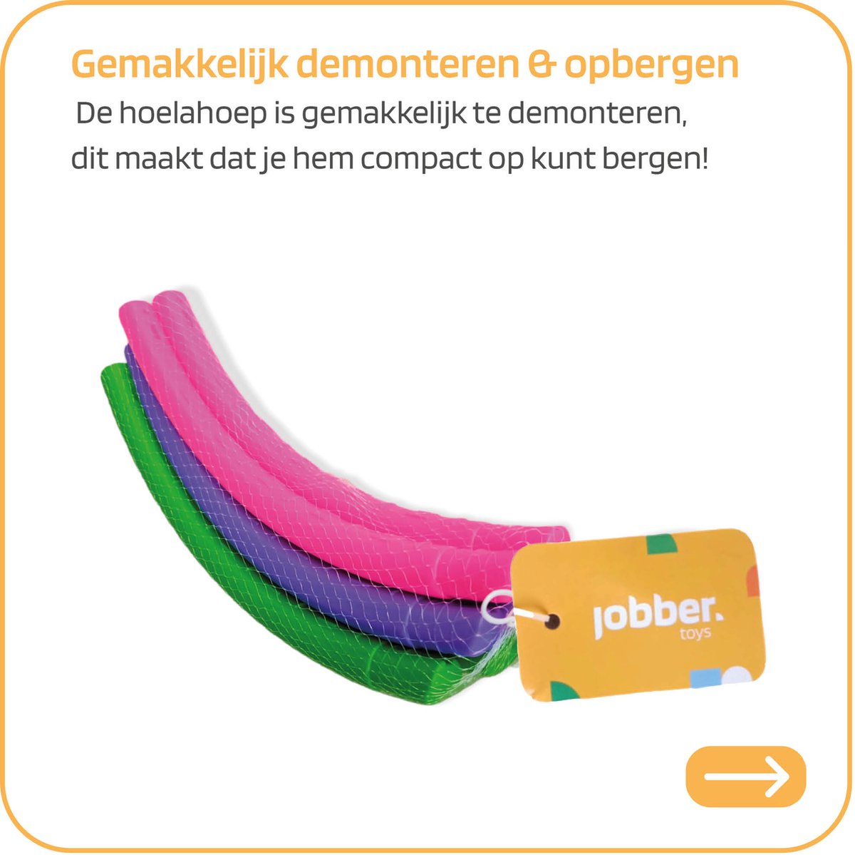 2 stuks hoelahoep, voor kinderen, 8 demonteerbare secties, geschikt