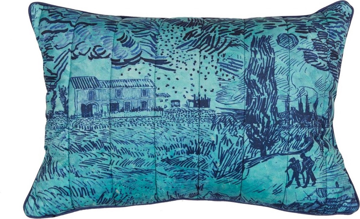 Beddinghouse x Van Gogh Museum Champ de Ble Sierkussen - 40x60 cm - Blauw