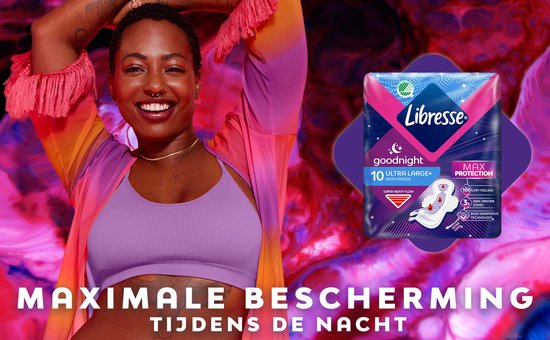 Libresse Ultra Goodnight Wing maandverband - 8 x 10 - halfjaar voorraad
