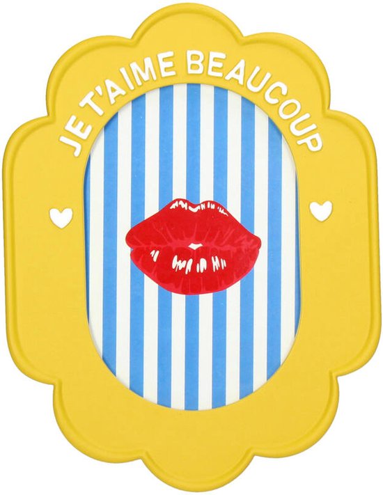 Cadre Photo Super vintage Polyrésine Jaune Ocre 10 x 15cm de la série Ciao Bella