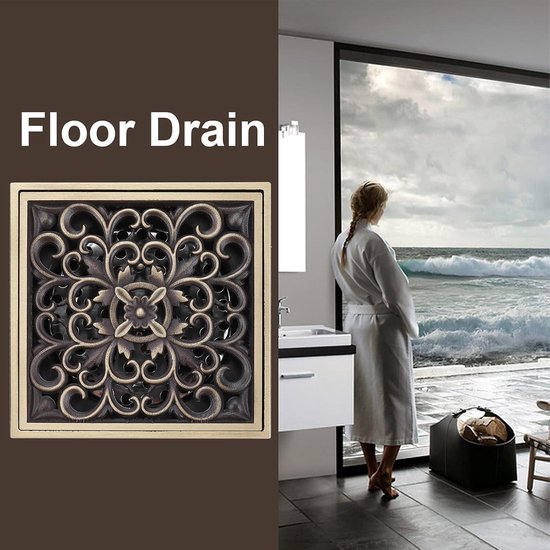 10 * 10 cm Alle Koperen Badkamer Afvoerputje Zwart Unseeable Afvoerputje Anti-geur Afvoerputje Cover voor Keuken Thuis Douche Keuken