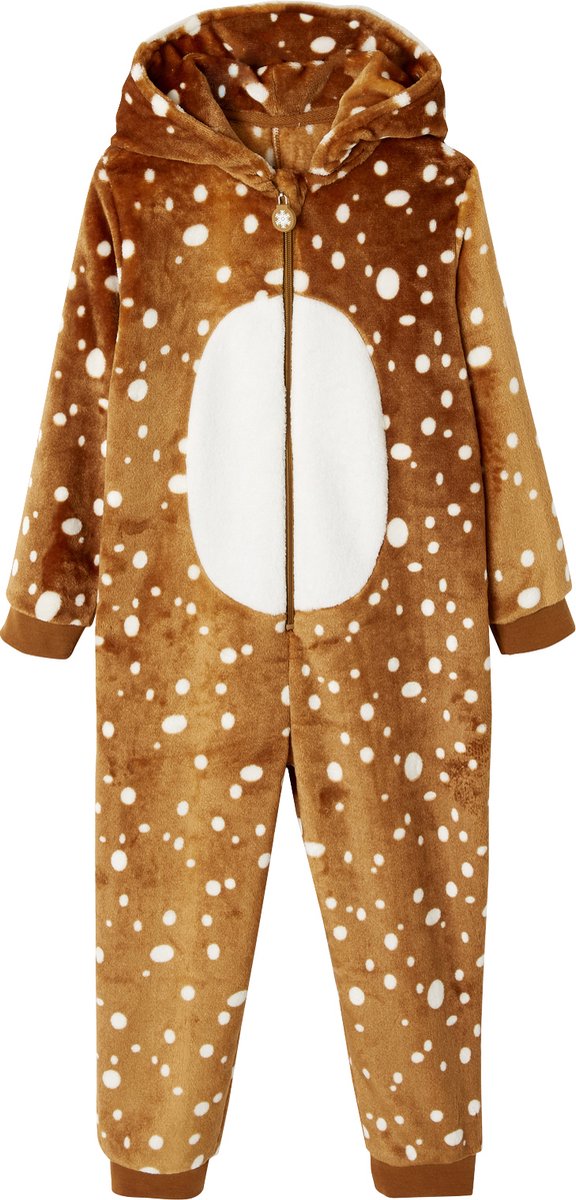 Vertbaudet Onesie 'Kerstrendier' meisje pluche-effect