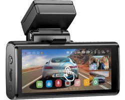 AZDome Dashcam M580 Pro 5K 3CH Wifi Auto Video Recorder 64gb + Interieur en Achter Camera Zwart