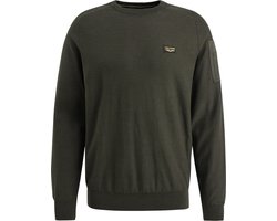 PME Legend R-neck American Classic Buckley Knit Truien & Vesten Heren - Sweater - Hoodie - Vest- Groen - Maat XL