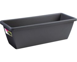 Elho Barcelona Balkonbak 90 - Plantenbak voor Balkon Buiten - Ø 89.8 x H 16.0 cm - Antraciet