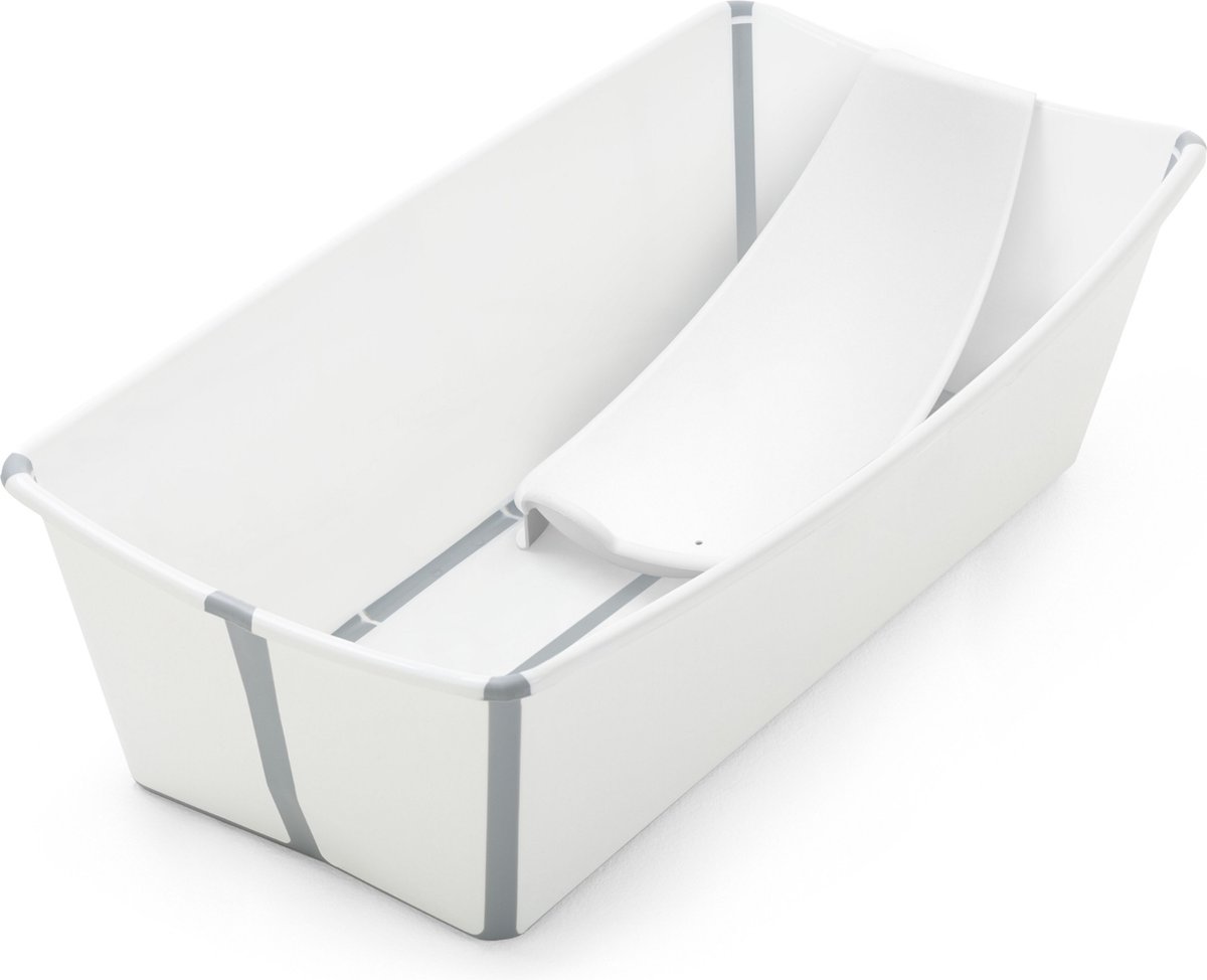 Goedkoopste Stokke Flexi Bath XL (Wit) met ondersteuning voor pasgeborenen - Duurzaam en gemakkelijk op te bergen - Handig thuis of op reis - Geschikt voor kinderen van 0-6 jaar