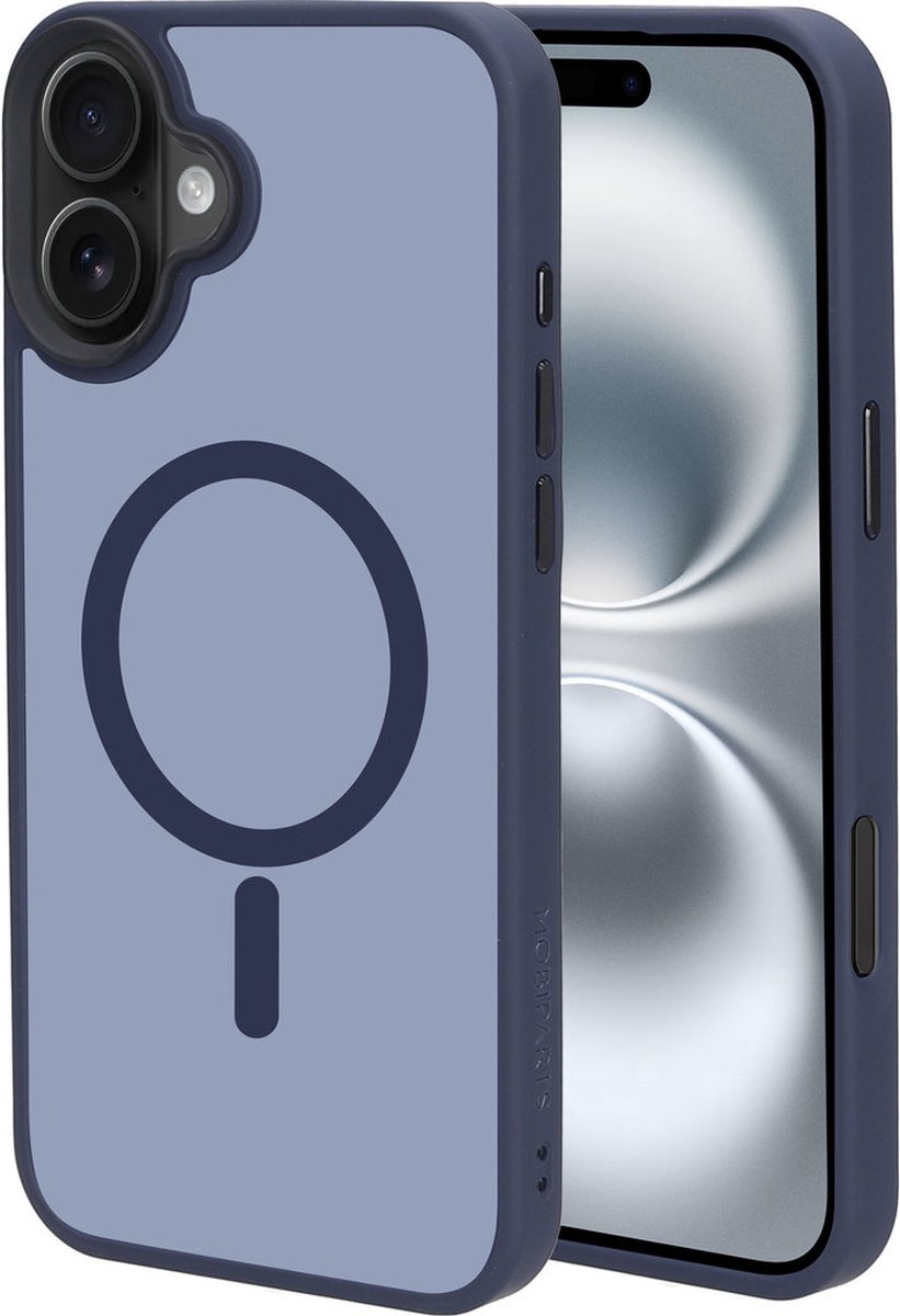 Mobiparts hoesje geschikt voor Apple iPhone 16 Plus - Hardcover - MagSafe - Blauw