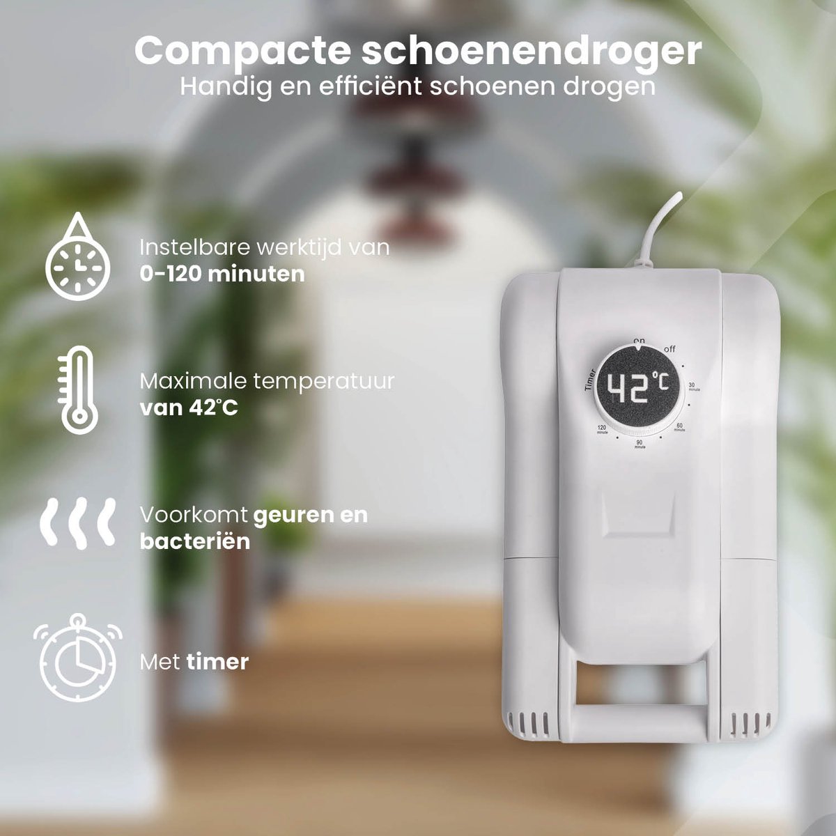 Snowpea Elektrische Schoenendroger met Warmteblazer, Skischoenendroger
