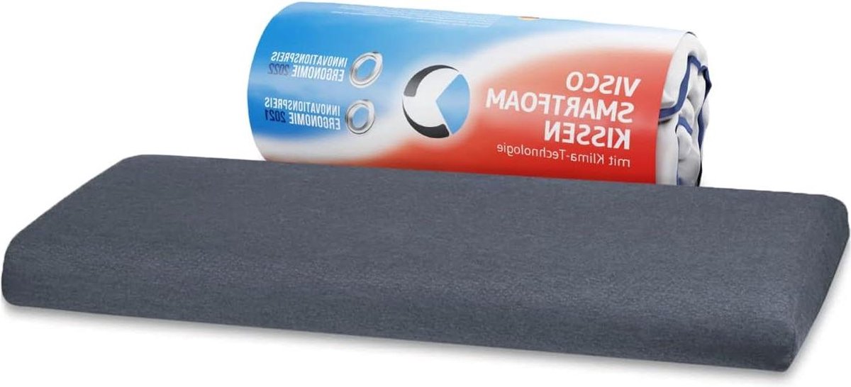 Buiksteunkussen 40 x 80 cm sneldrogend extra plat (6 cm) traagschuim tegen nekpijn orthopedisch kussen om te slapen - tegen nekpijn - goede ondersteuning binnenkussen 40x40