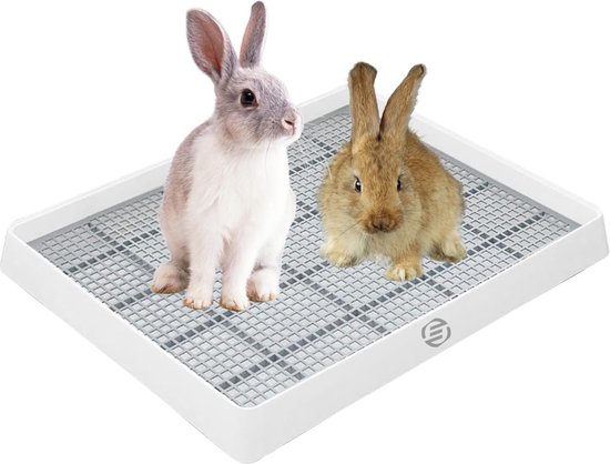 Driehoek zindelijkheidstrainer, hoekkonijn, toilet, cavia-strooisel, beddengoed, plastic doos, huisdierpan voor konijn, chinchilla, hamster, fret, klein dier (blauw