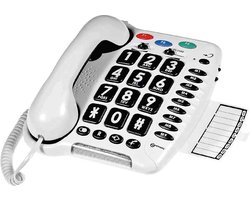 Téléphone GEEMARC CL100 avec REMPLACEMENT SONORE 30 dB, adapté aux DIFFICILES AUDITIVES