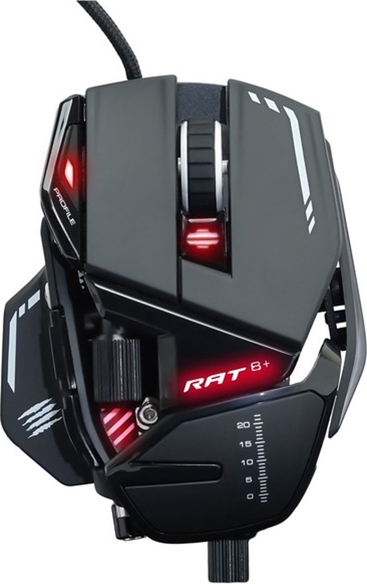 Mad Catz R.A.T. 8+ muis USB Type-A Optisch 16000 DPI Rechtshandig