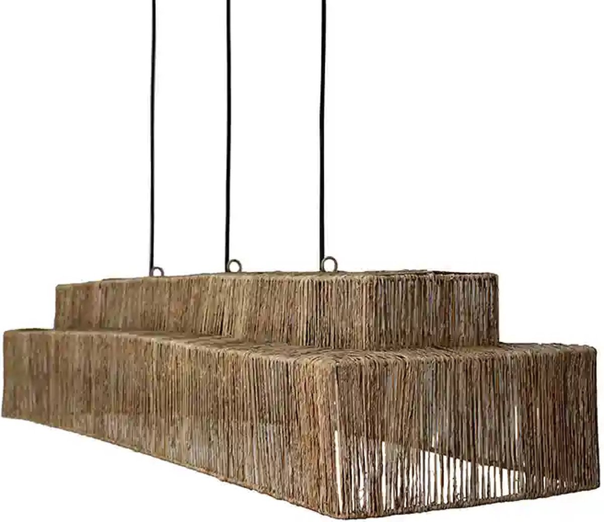 Jute hanglamp Pacha –120x32cm- rechthoekige hanglamp – 4Shine