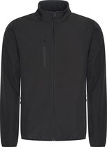 Mario Russo Softshell Jas Heren - Winterjas Heren - Jassen heren - Winddicht en waterafstotend - Zwart - L